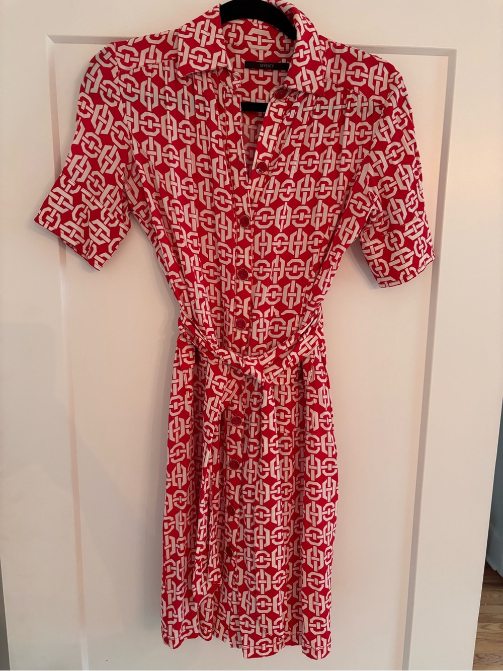 Seventy Venezia red and white shirt dress